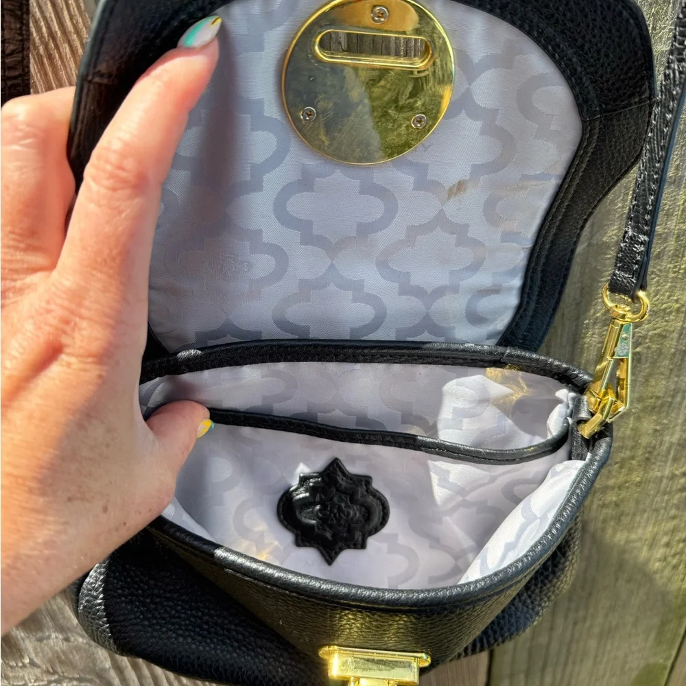 Small Black Leather Oryany Crossbody Bag - Picture 6 of 9